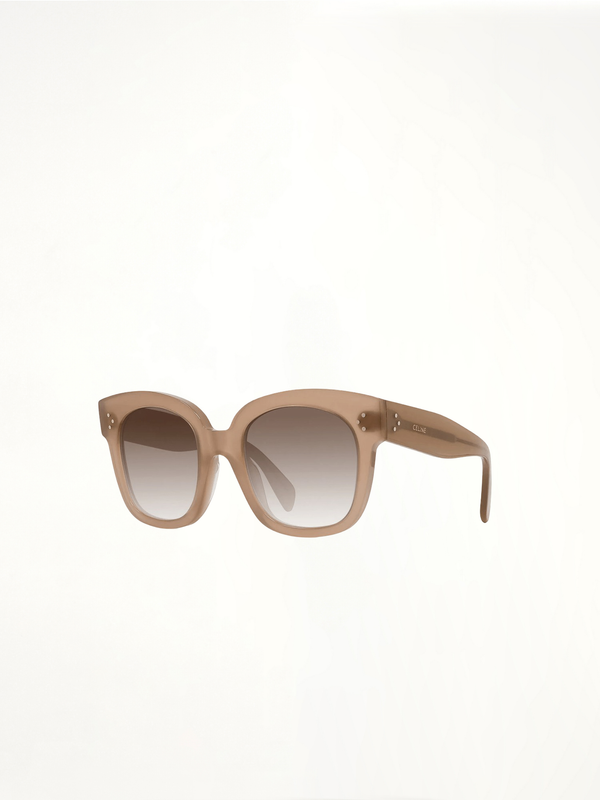 CL4002UN Square Sunglasses with Gradient Burgundy Lens in Light Brown