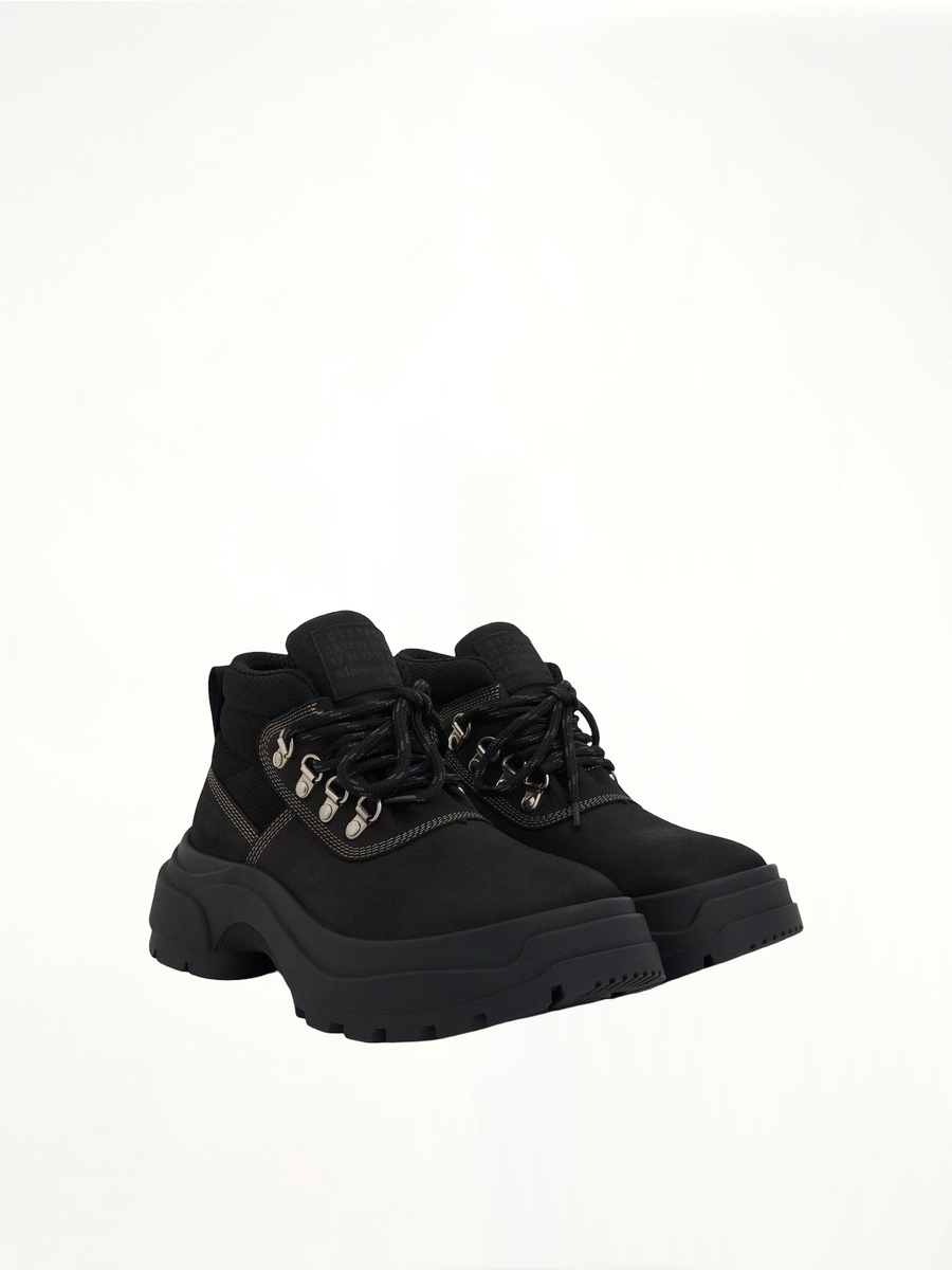 Chunky Ankle Boots in Black Front View | MAISON MARGIELA