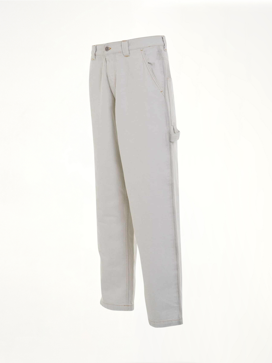 Chalk Selvedge Utility Jeans in Ice