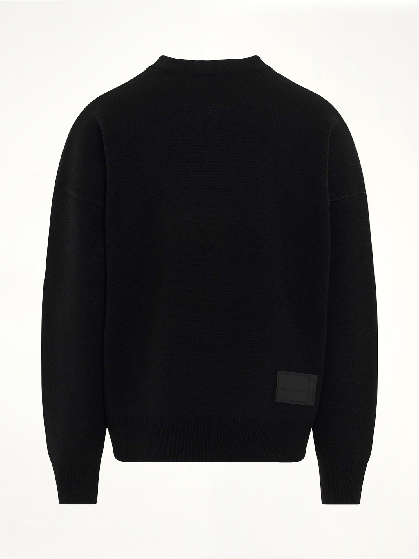 Logo Jacquard Intarsia Sweater in Black