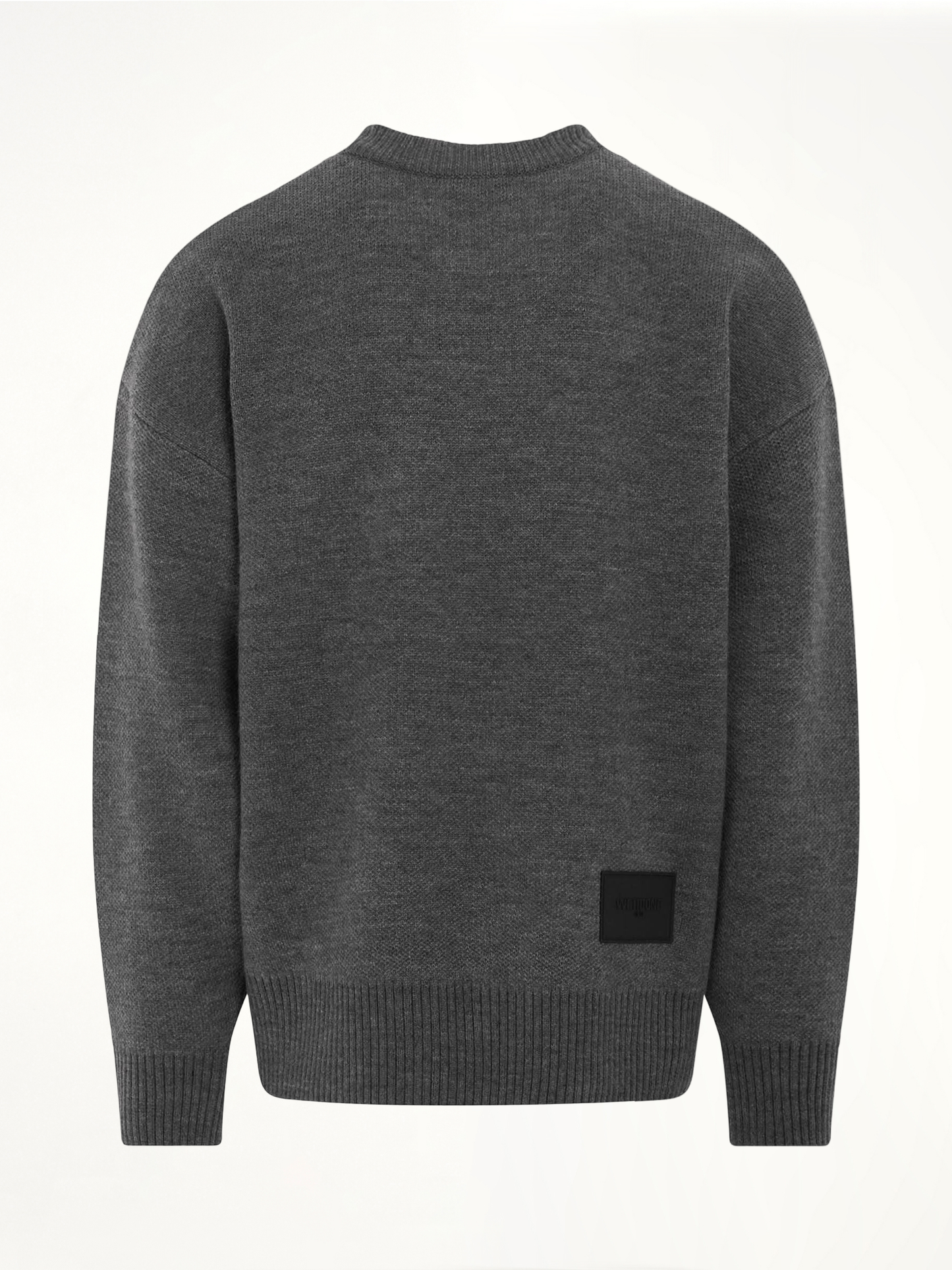 Logo Pile Knit Sweater in Grey