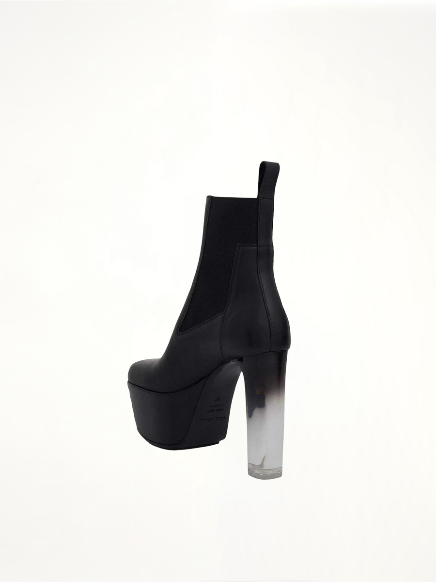 Minimal Grill Beatle 65 Shoe in Black Back View | RICK OWENS