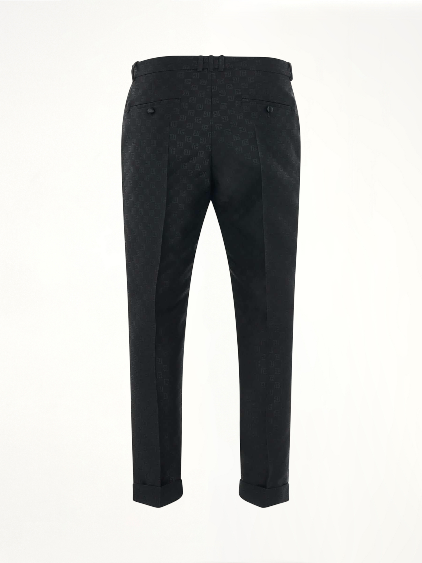 Monogram Jacquard Pants in Black