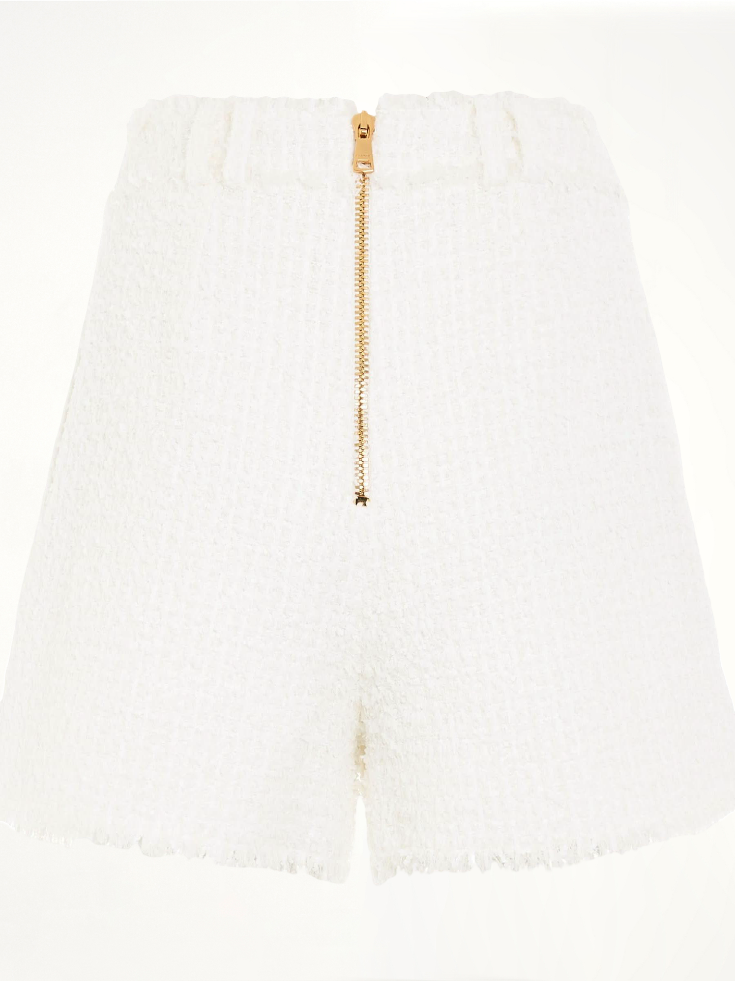 High Waisted 8 Buttons Shorts in White