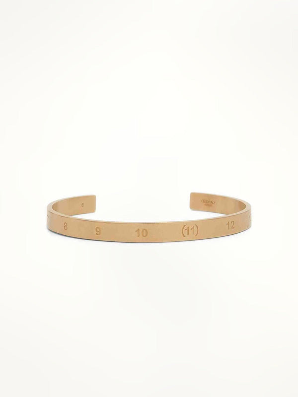 Maison Margiela Numerical Cuff 6.5mm Bracelet in Yellow Gold