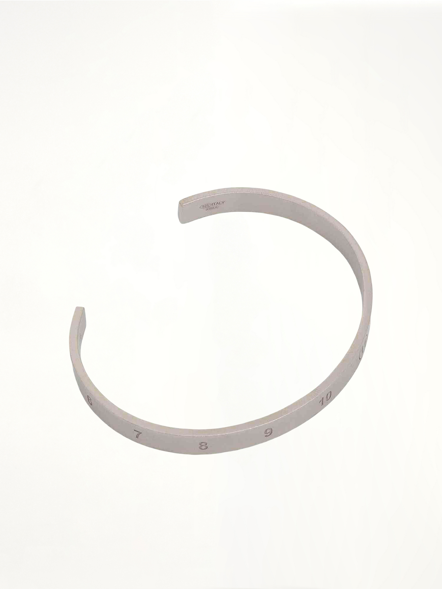 Numerical Cuff 6.5mm Bracelet in Silver