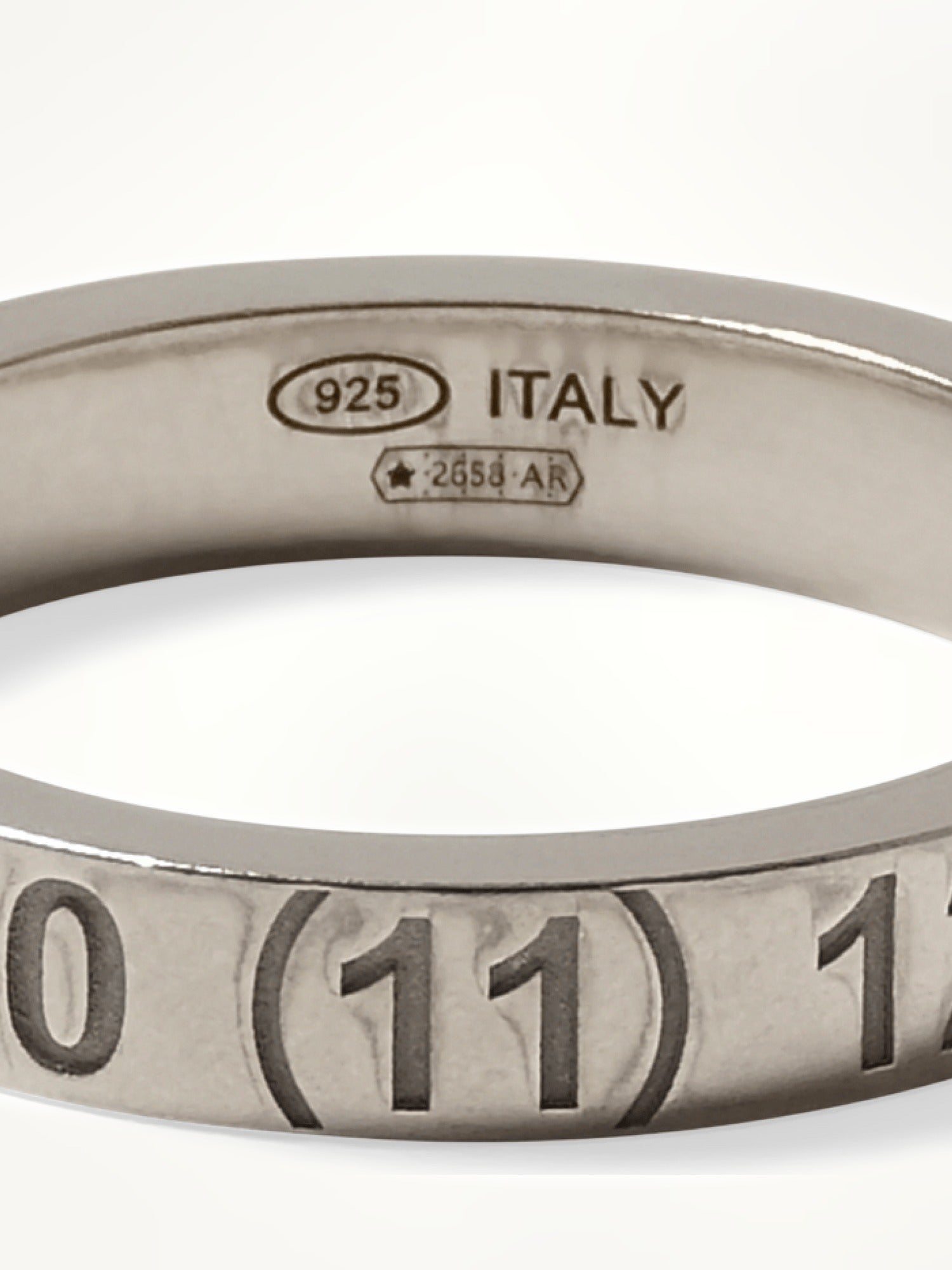 Maison Margiela Numerical 4mm Ring in Silver