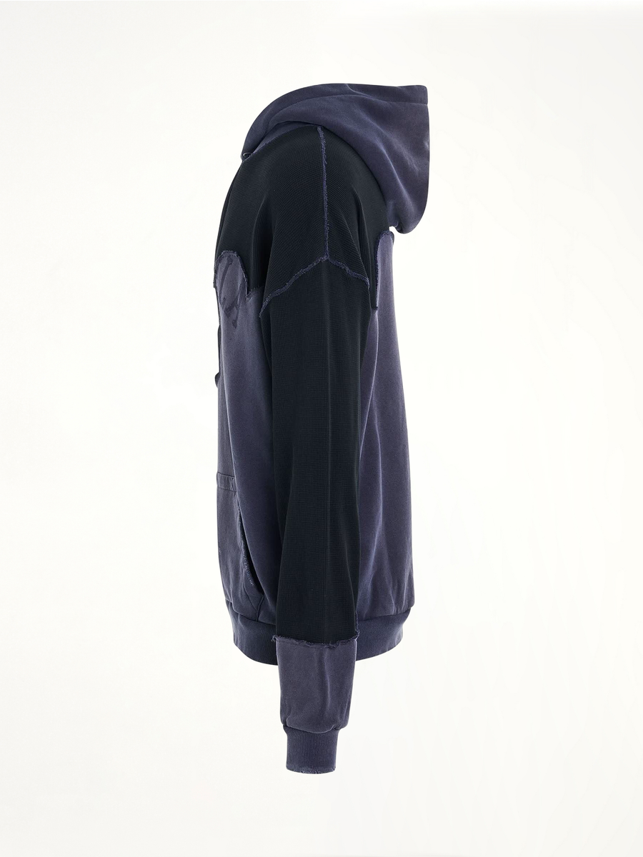 Desconstruction Hoodie in Vintage Blue