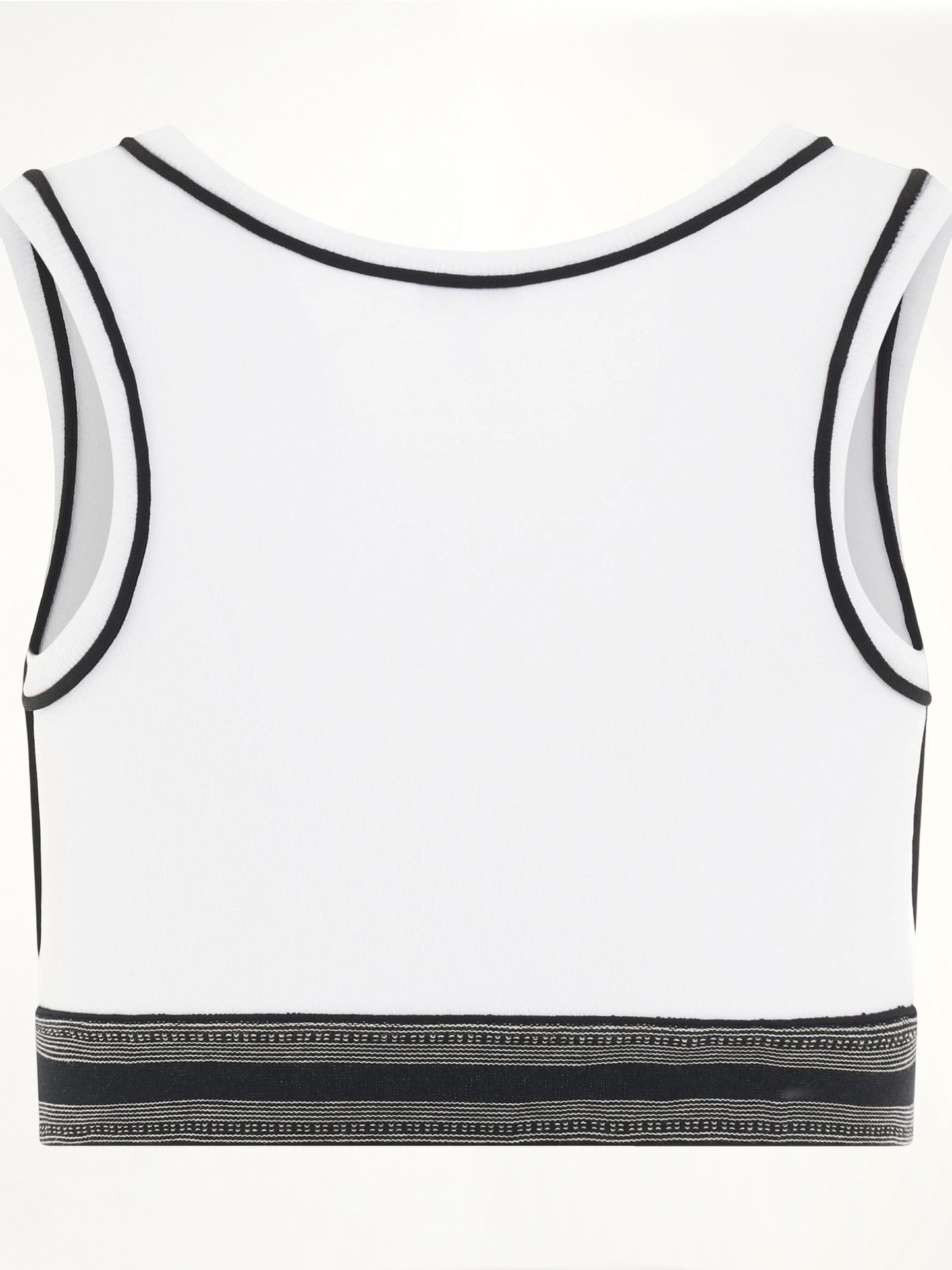 Logo Cropped Tank Top in White