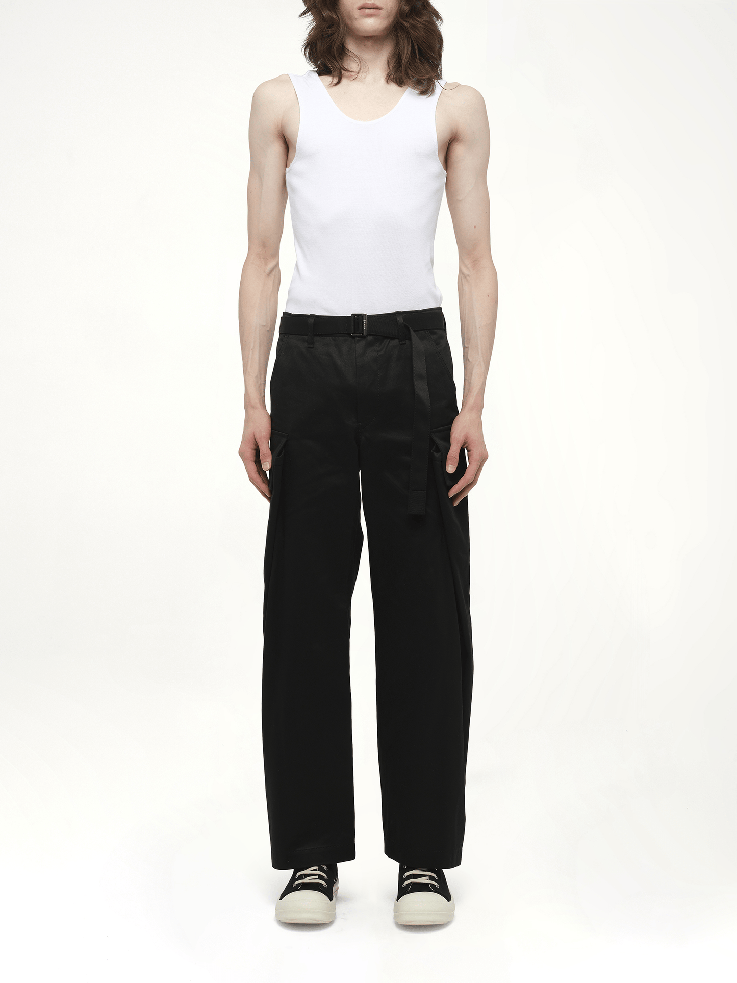 Cotton Chino Pants in Black