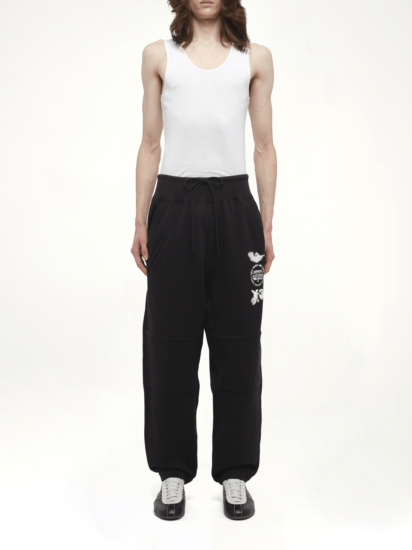 Cuffed Track Pant in Black