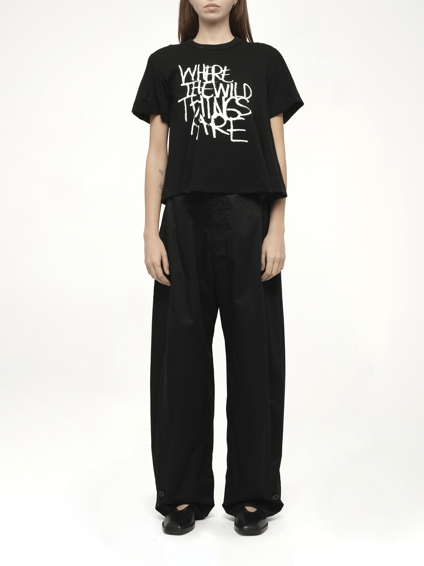 WHERE THE WILD THINGS ARE Cotton Jersey T-Shirt in Black