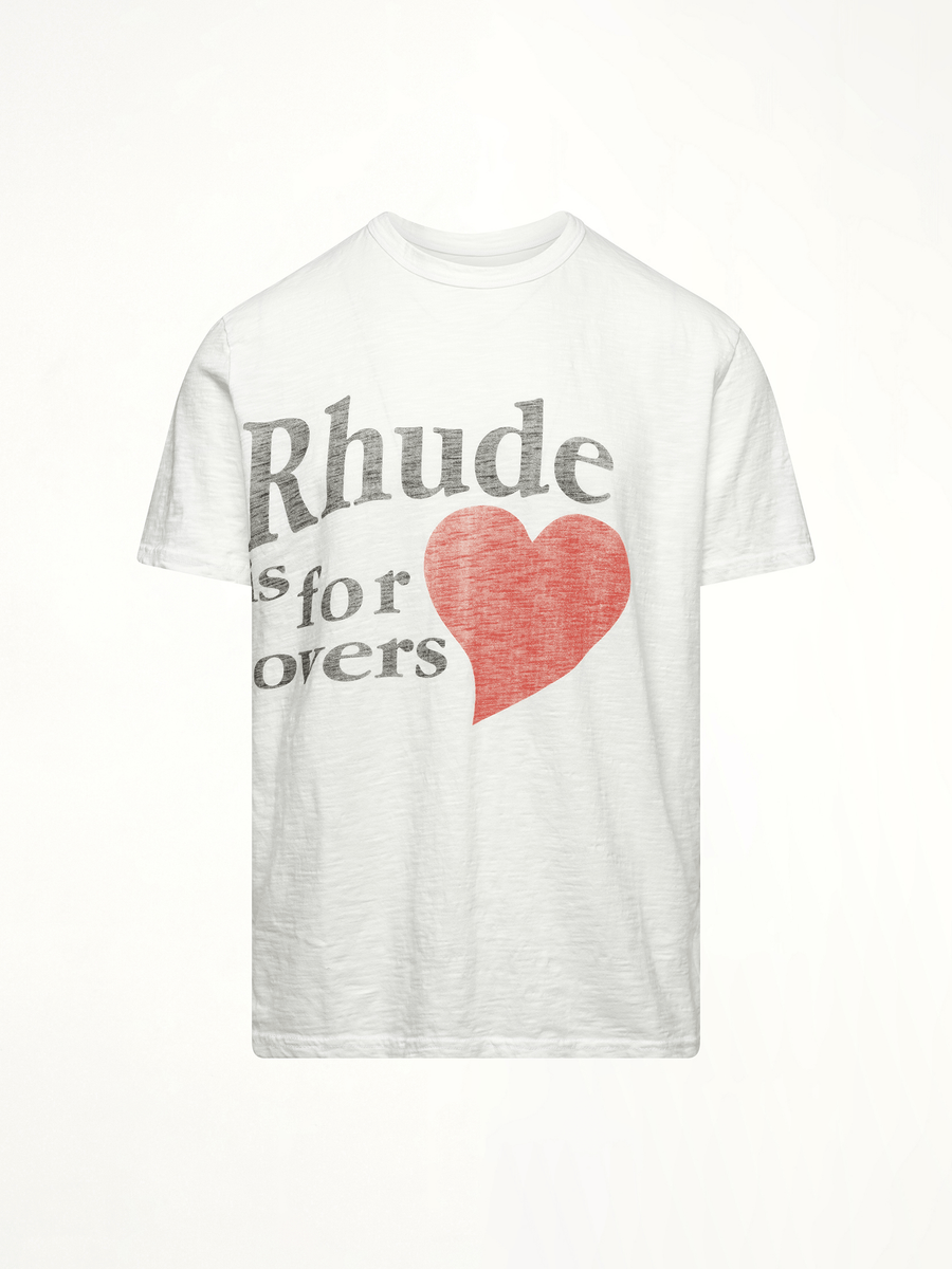 Rhude Rhude Lovers Slub Tee in White