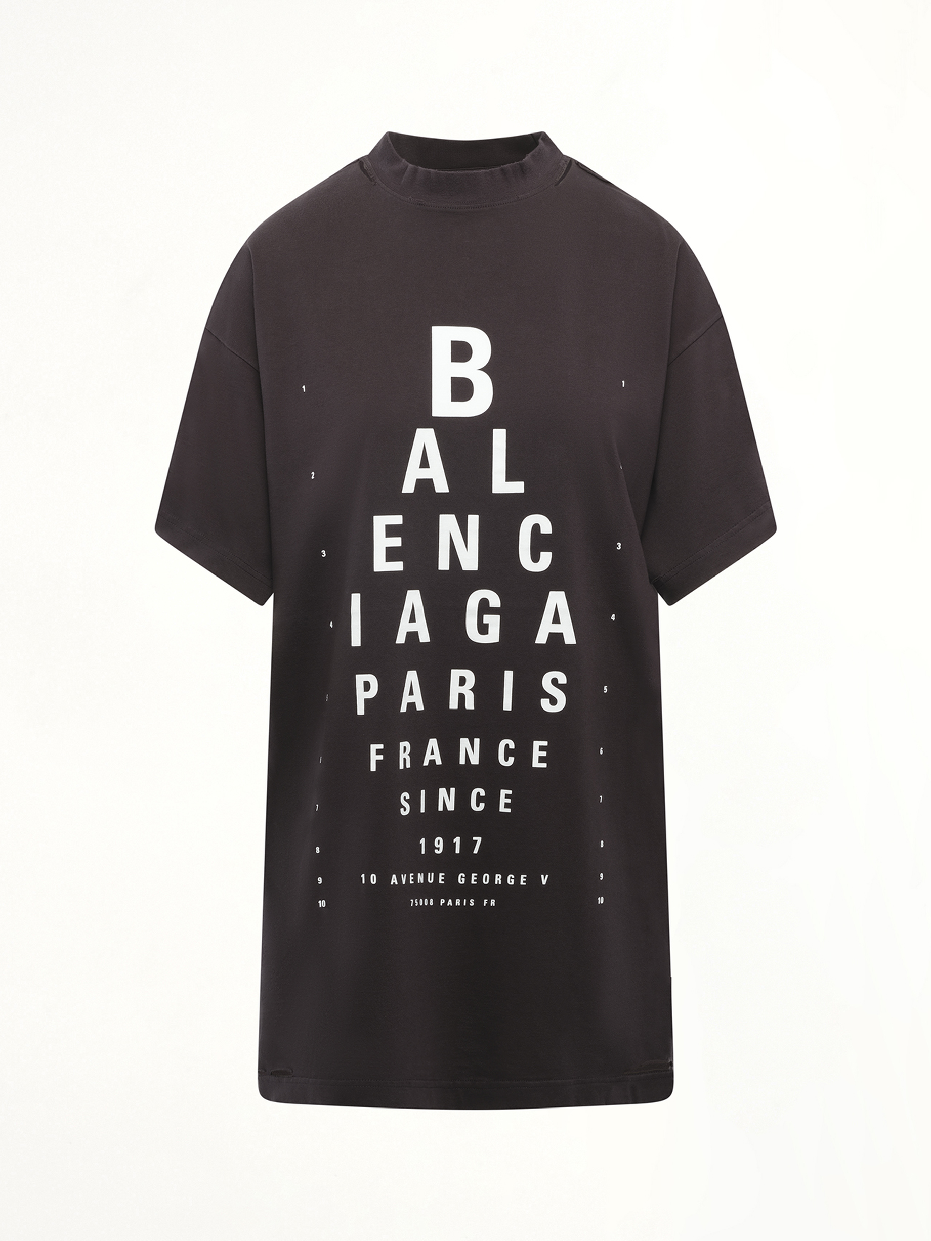 Balenciaga Eye-Test Oversized T-Shirt in Washed Black/White