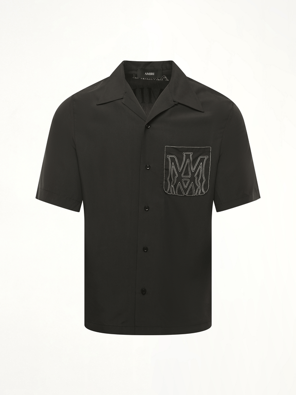 MA Outline Bowling Shirt in Black