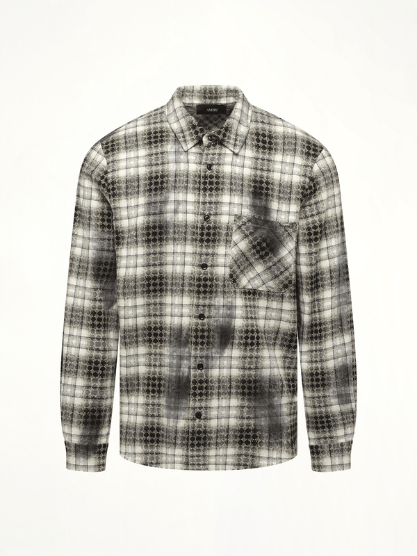 MA Quad Bleach Flannel Shirt in Black