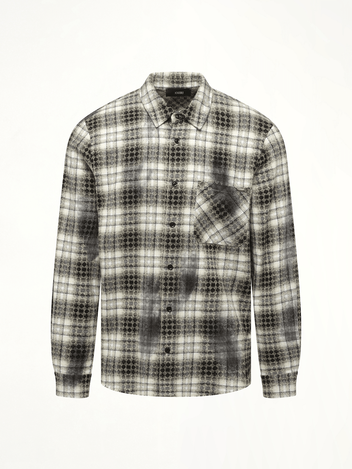 MA Quad Bleach Flannel Shirt in Black