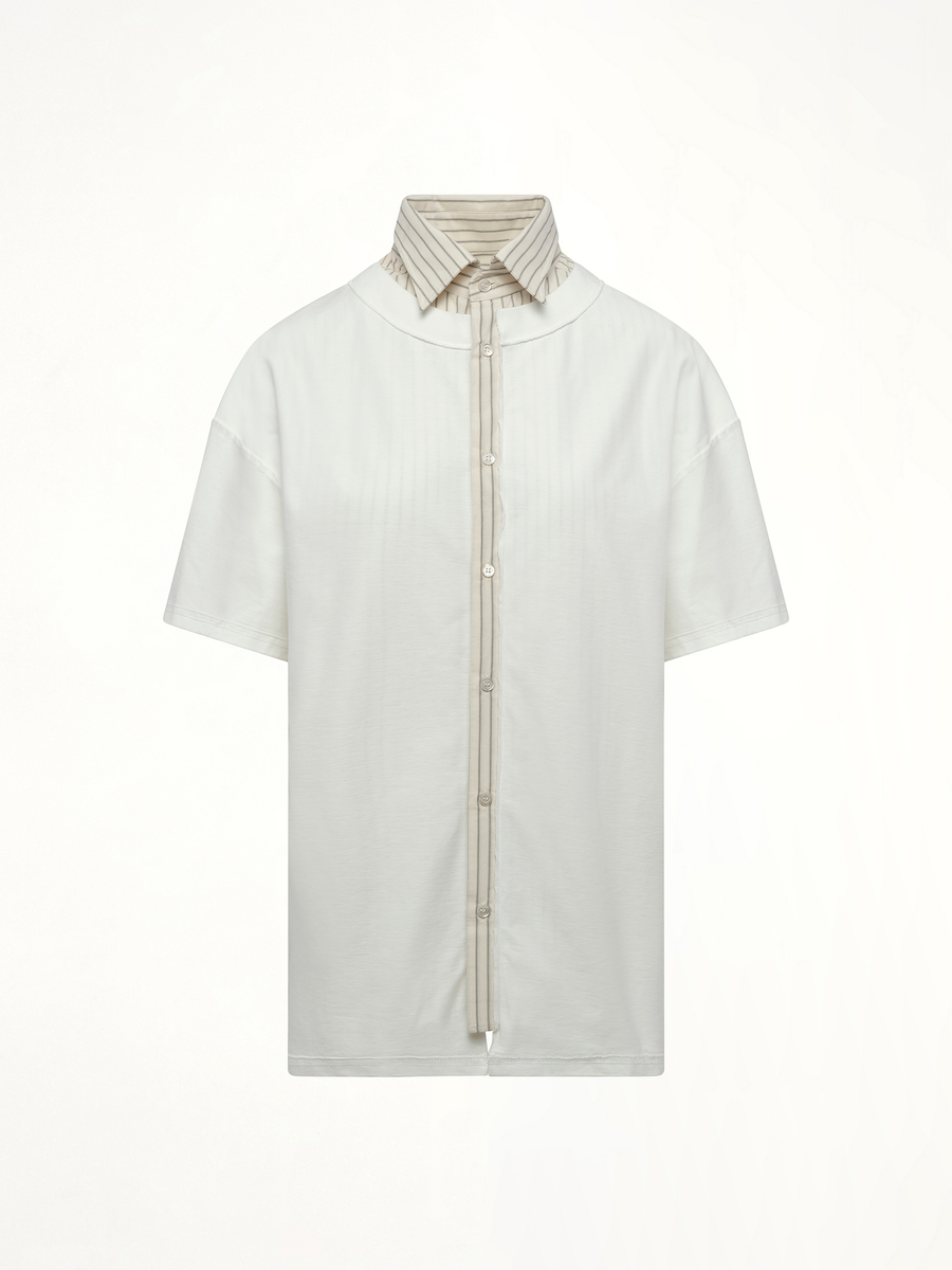 Short-sleeved Top in Off White
