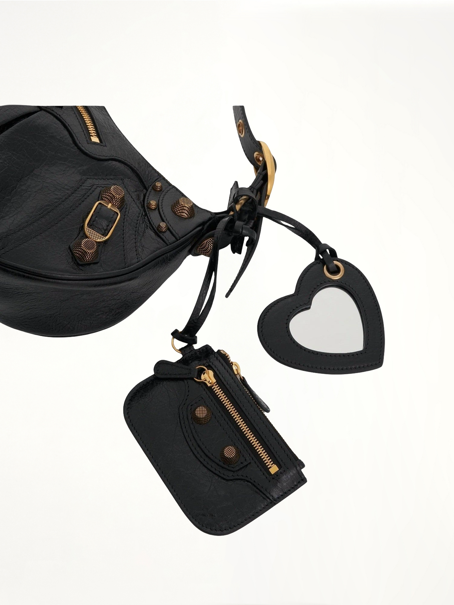 Le Cagole Small Shoulder Bag in Black/Gold