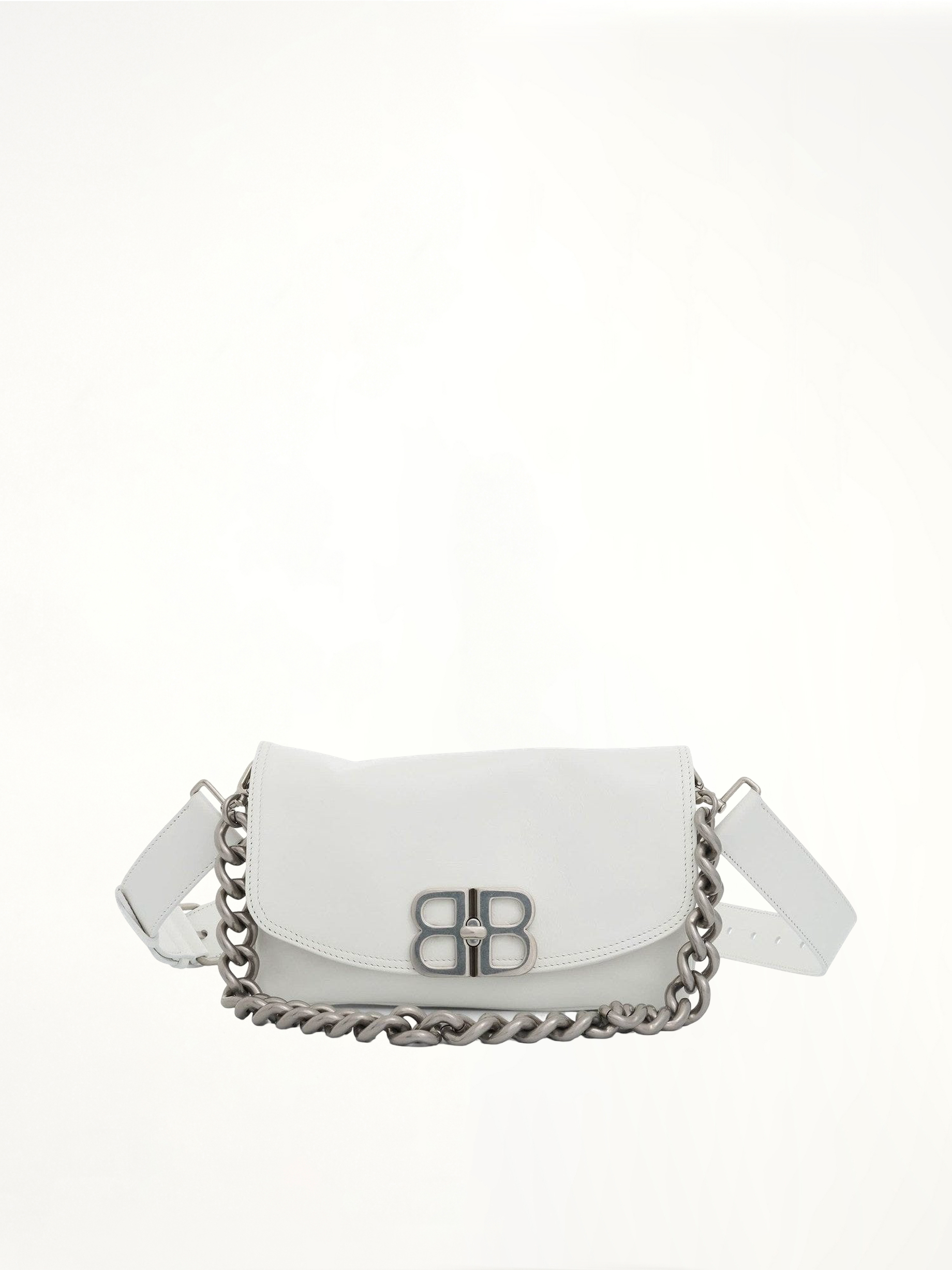 Small BB Soft Flap Bag in Optic White