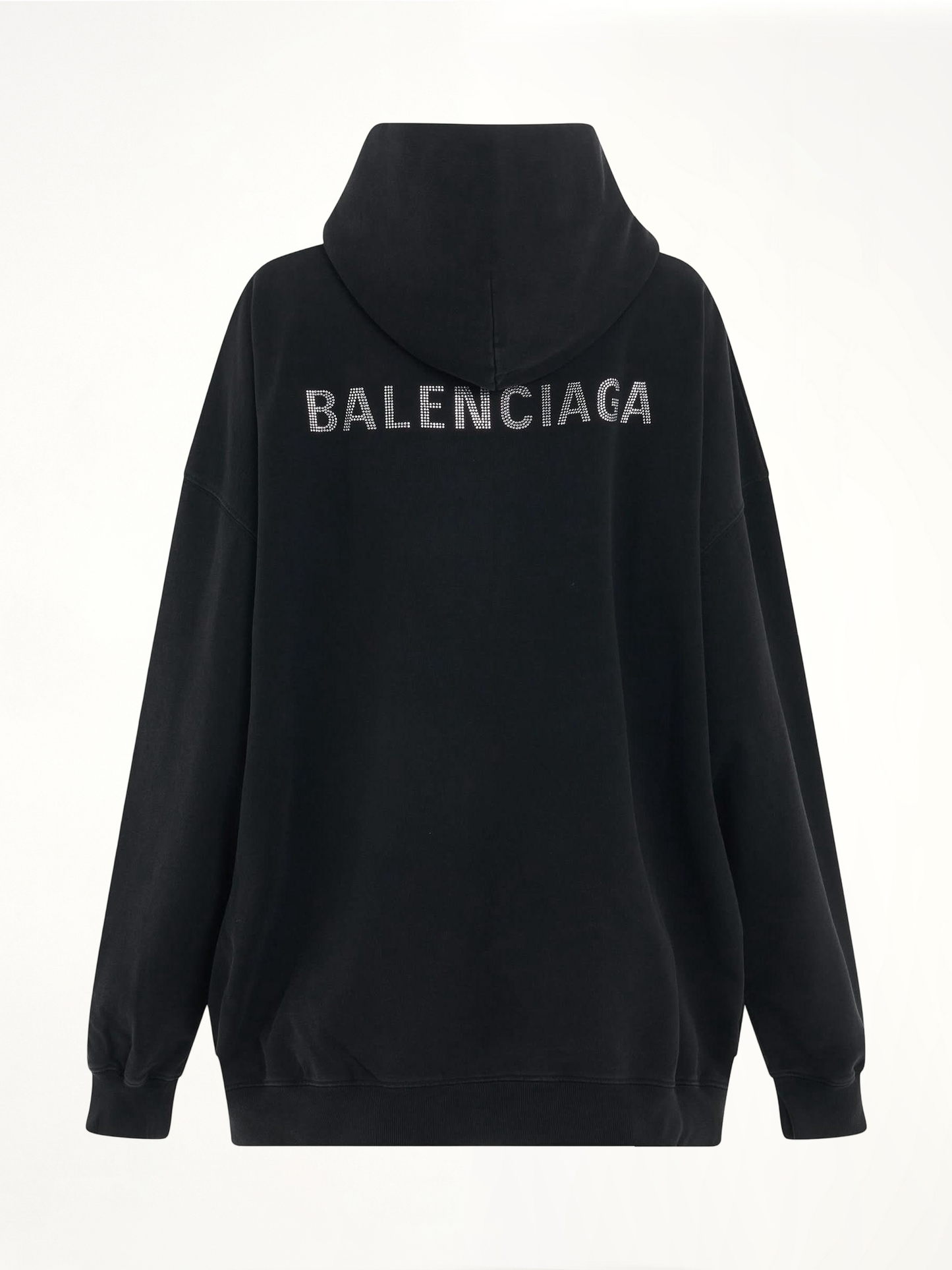 Back Logo Oversized Hoodie in Black/Silver