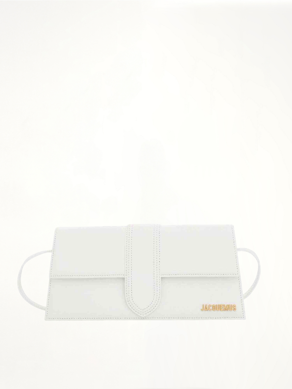 Le Bambino Long Leather Bag in White