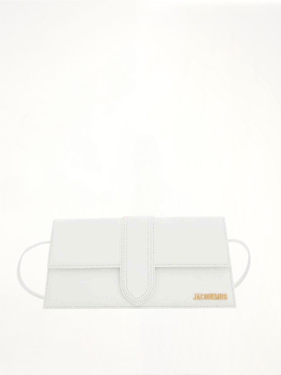 Le Bambino Long Leather Bag in White