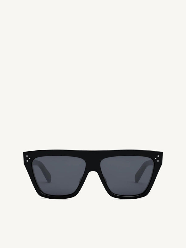 CL40256I Oversized D-Frame Sunglasses in Black