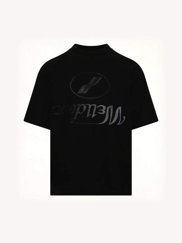 Destroyed Reverse Logo T-Shirt in Black