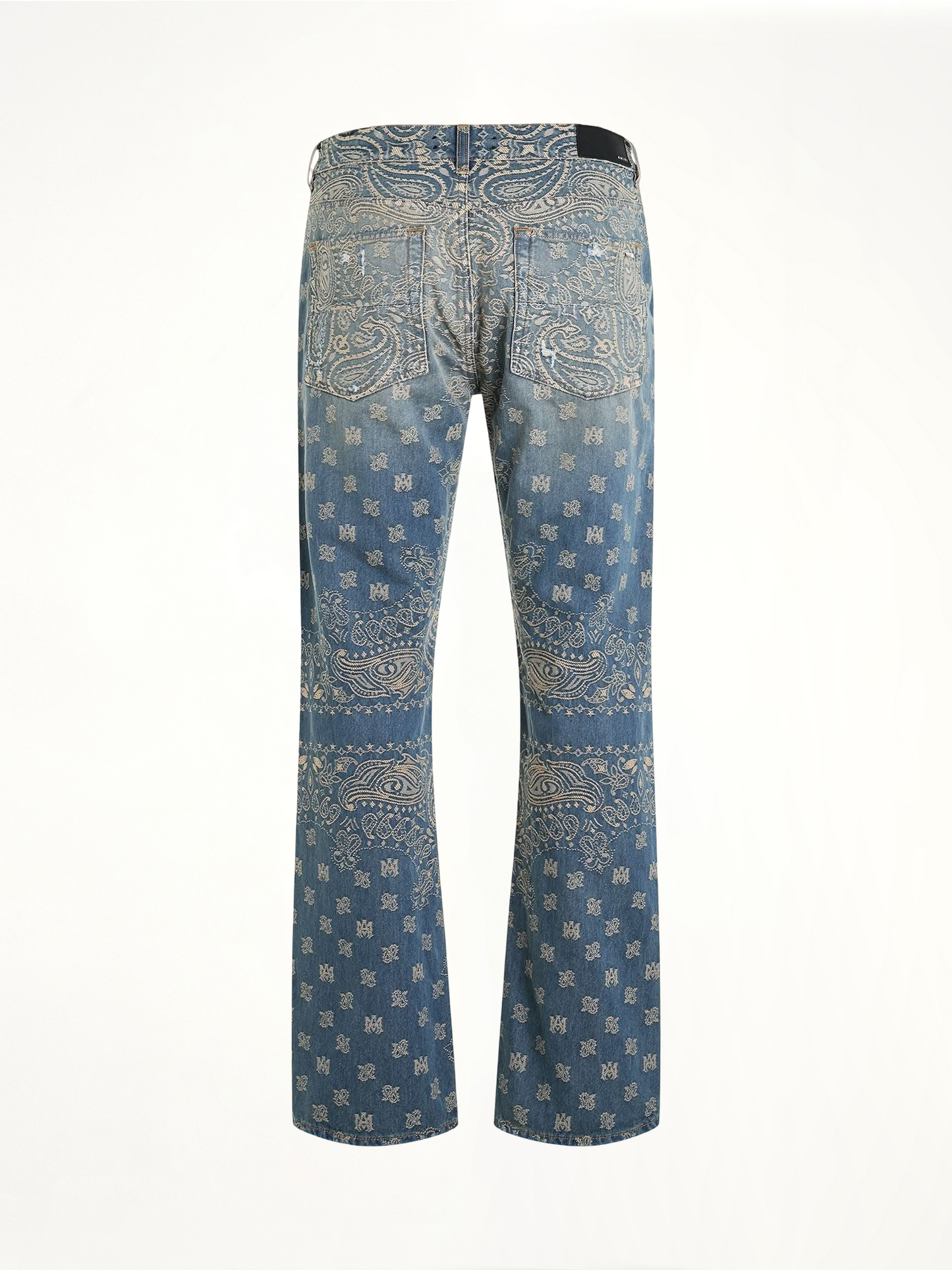 Bandana Jacquard Straight Jeans in Crafted Indigo