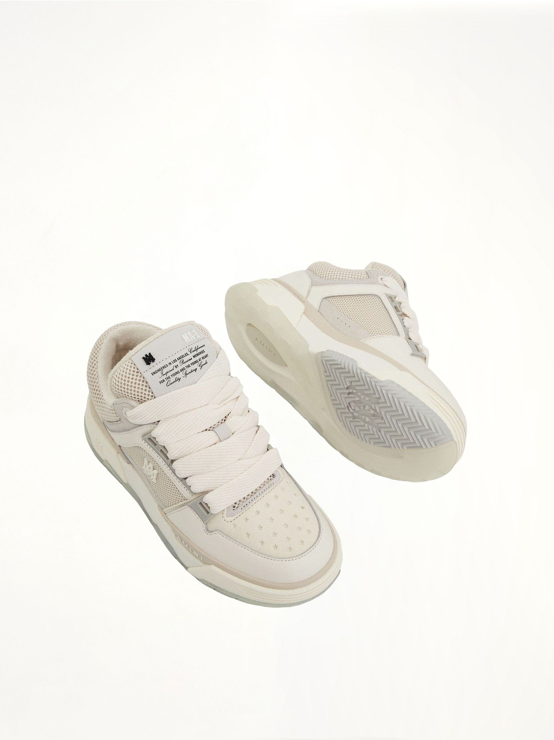 MA-1 Sneaker in Alabaster Top View | AMIRI