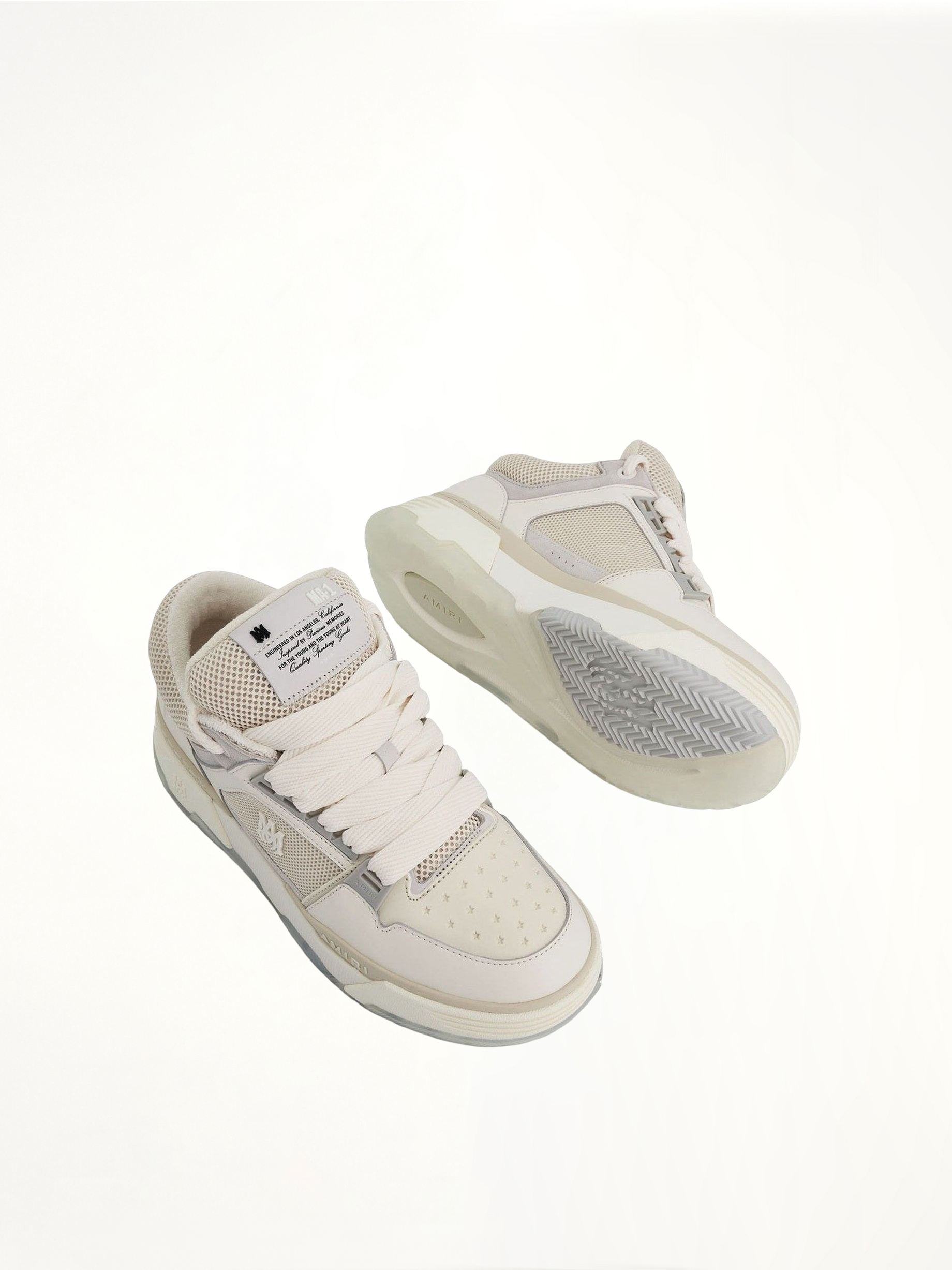 MA-1 Sneaker in Alabaster Top View | AMIRI