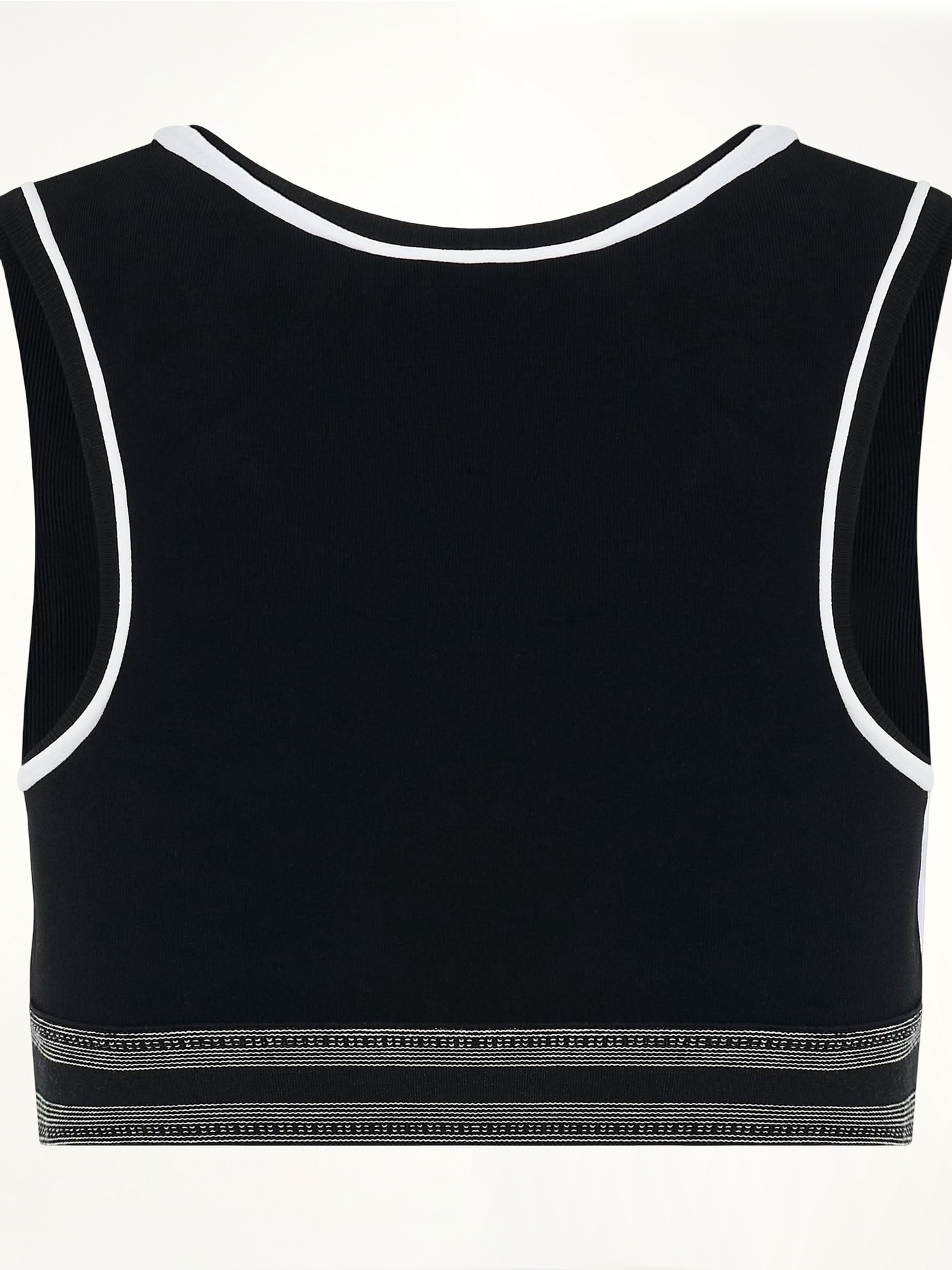 Cropped Logo Tank Top in Black