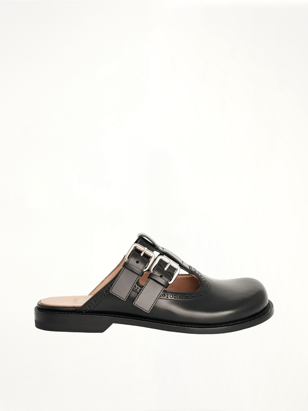 Campo Mary Jane Mule in Black Side View | LOEWE