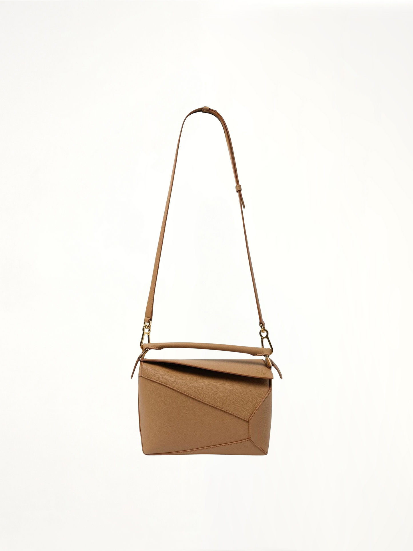 Small Puzzle Edge Bag in Toffee