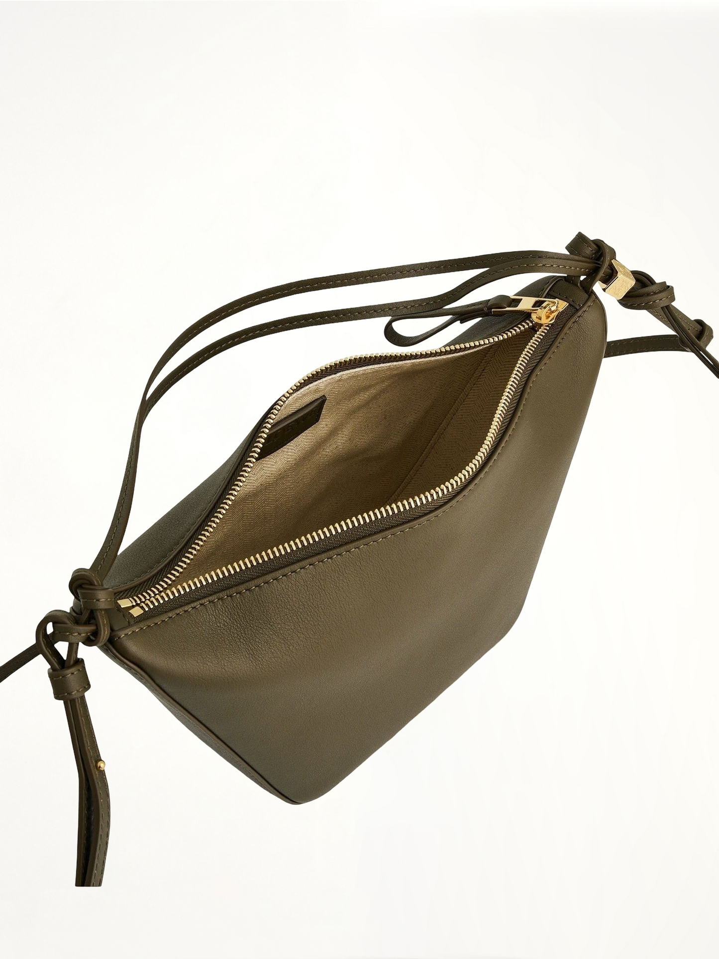 Mini Hammock Hobo Bag in Dark Khaki Green