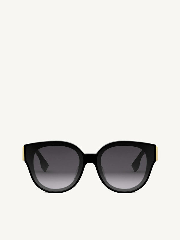 Fendi FE40111F 6501B Wayfarer Sunglasses in Black/Gold