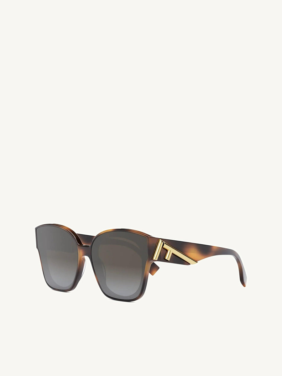 Fendi FE40098F 6553B Cat Eye Sunglasses in Havana