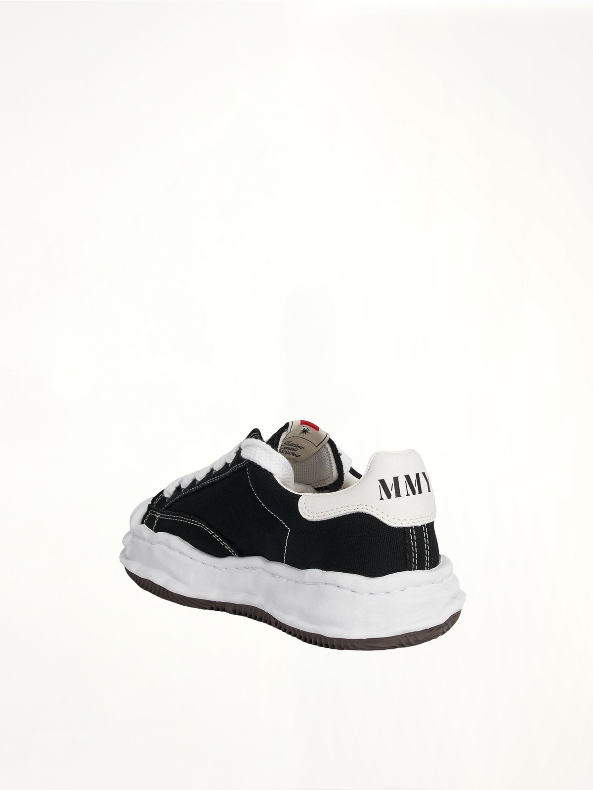 Blakey OG Sneaker in Black/White Back View | MAISON MIHARA YASUHIRO