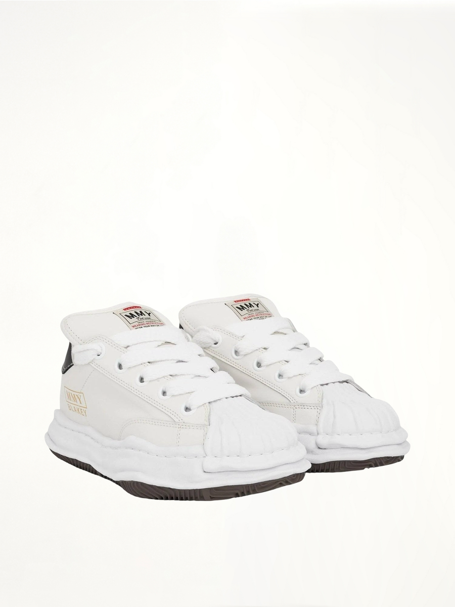 Blakey OG Puffer Sneaker in White Front View | MAISON MIHARA YASUHIRO