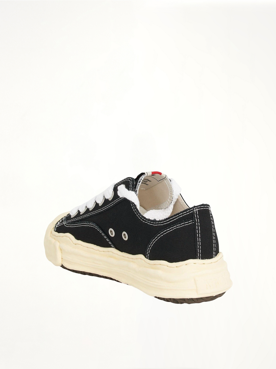 Hank OG Vintage Sneaker in Black/White Back View | MAISON MIHARA YASUHIRO