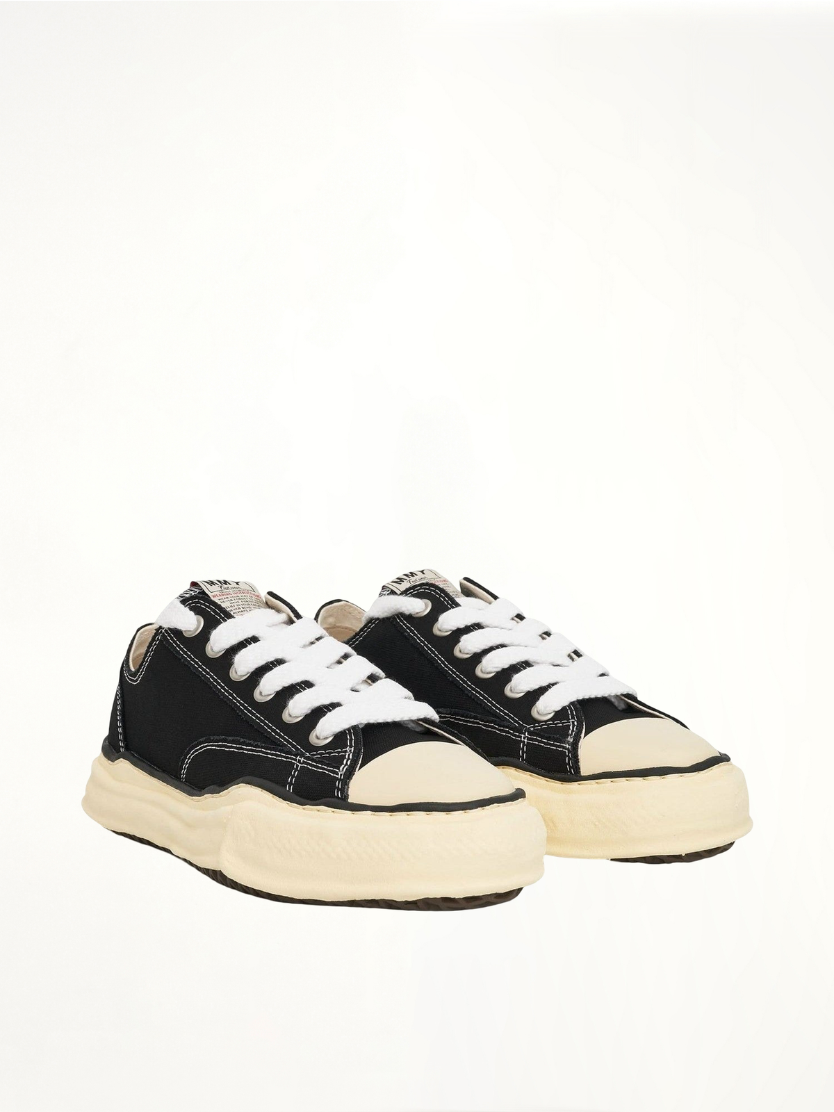 Peterson OG Vintage Sneaker in Black/White Front View | MAISON MIHARA YASUHIRO