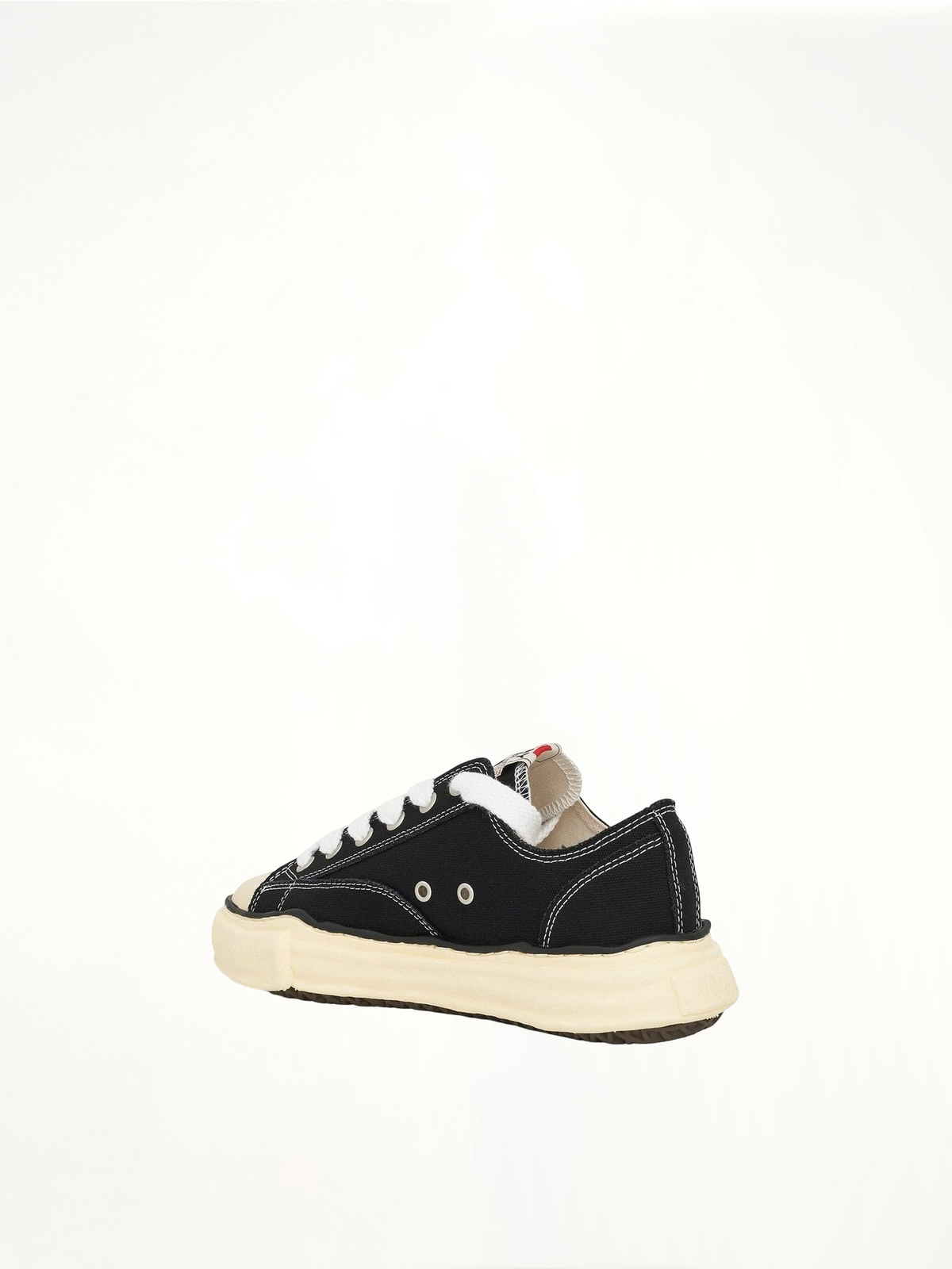 Peterson OG Vintage Sneaker in Black/White Back View | MAISON MIHARA YASUHIRO