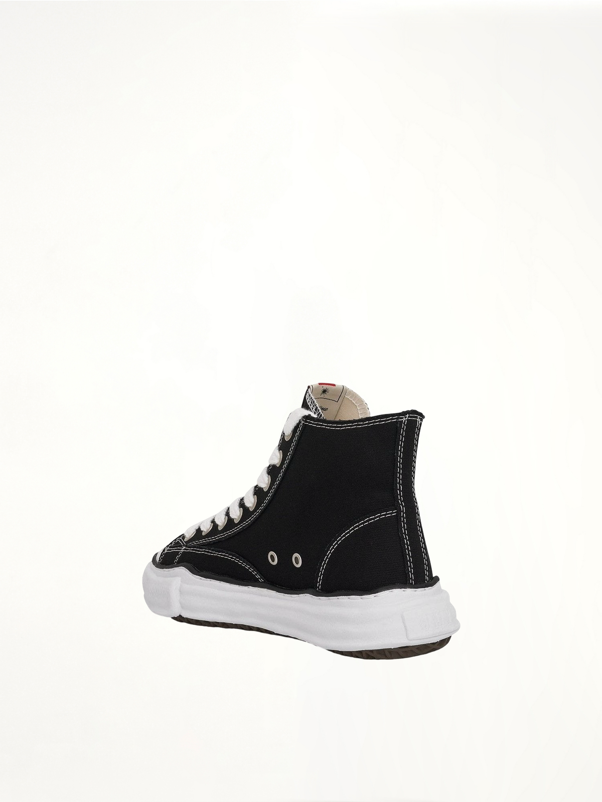 Peterson OG High Sneaker in Black/White Back View | MAISON MIHARA YASUHIRO
