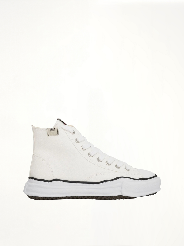 Peterson OG High Sneaker in White Side View | MAISON MIHARA YASUHIRO