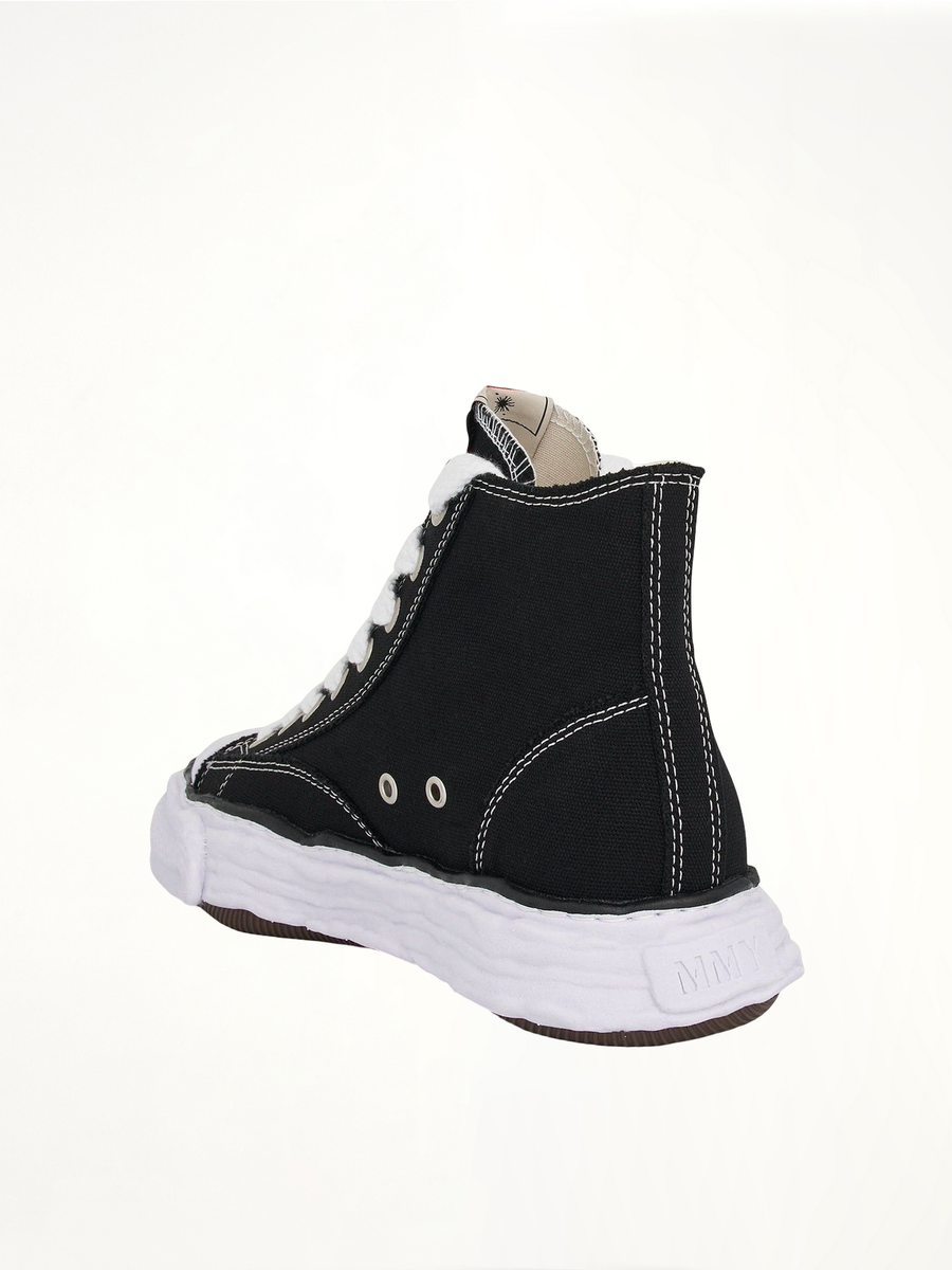 Peterson 23 OG High Sneaker in Black/White Back View | MAISON MIHARA YASUHIRO
