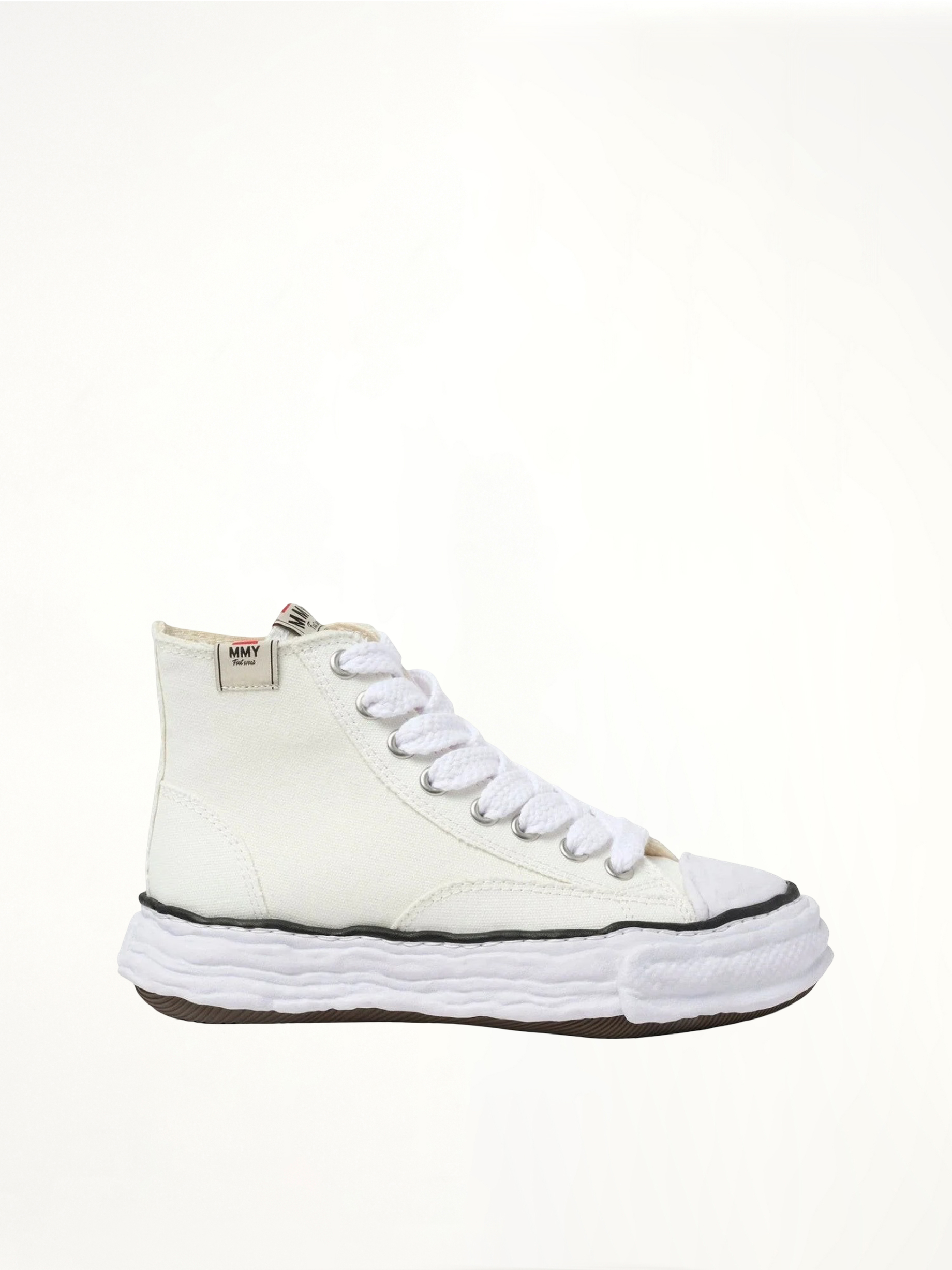 Peterson 23 OG High Sneaker in White Side View | MAISON MIHARA YASUHIRO