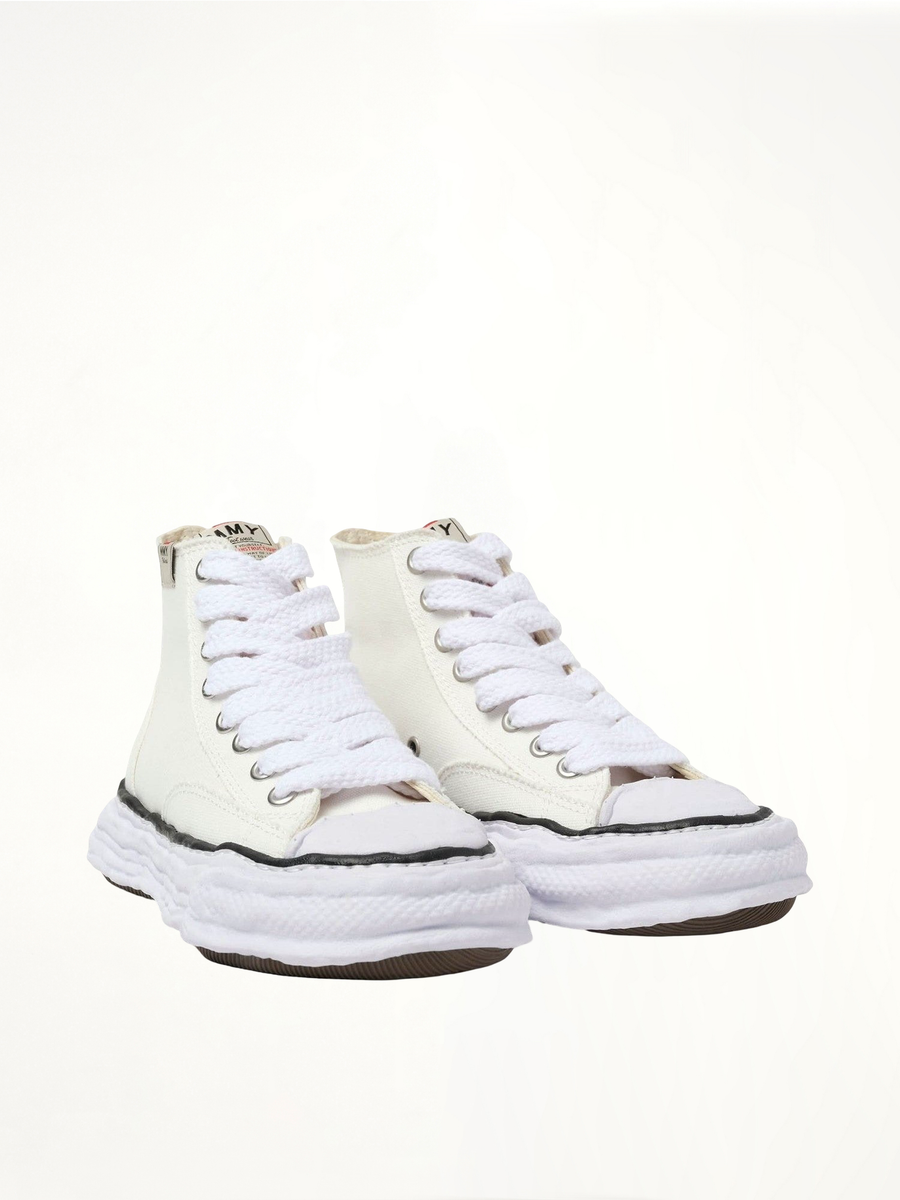 Peterson 23 OG High Sneaker in White Front View | MAISON MIHARA YASUHIRO