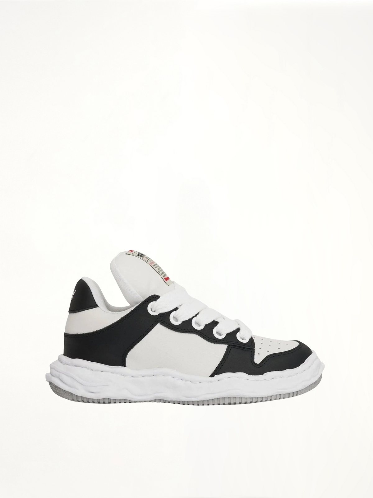 Wayne OG Puffer Sneaker in Black/White Side View | MAISON MIHARA YASUHIRO