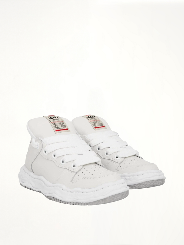 Wayne OG Puffer Sneaker in White Front View | MAISON MIHARA YASUHIRO